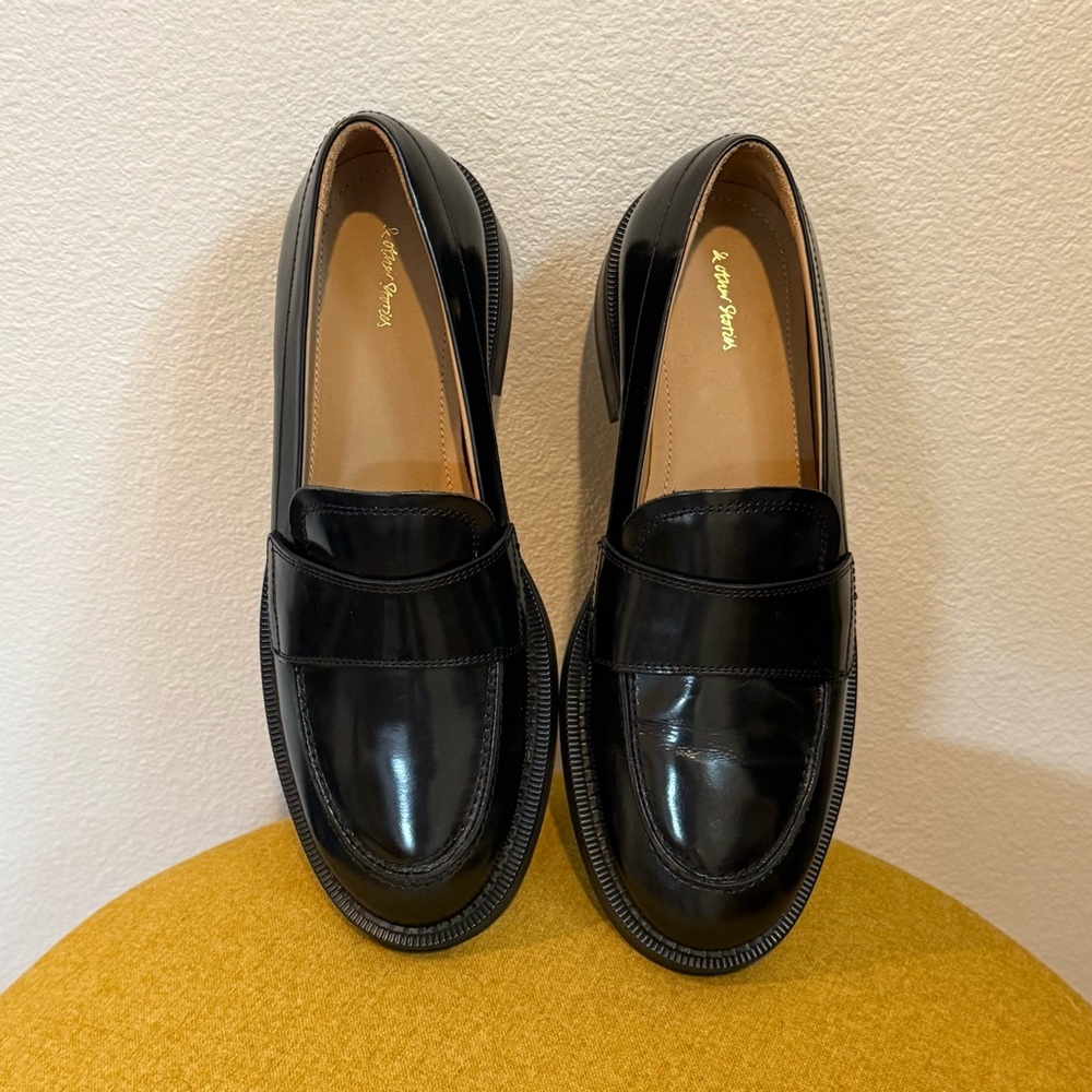 & Other Stories Shiny Black Loafers - New!